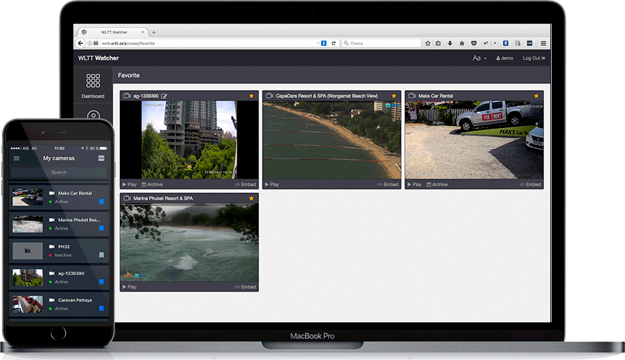 wltt dashboard - cloud video surveillance for business